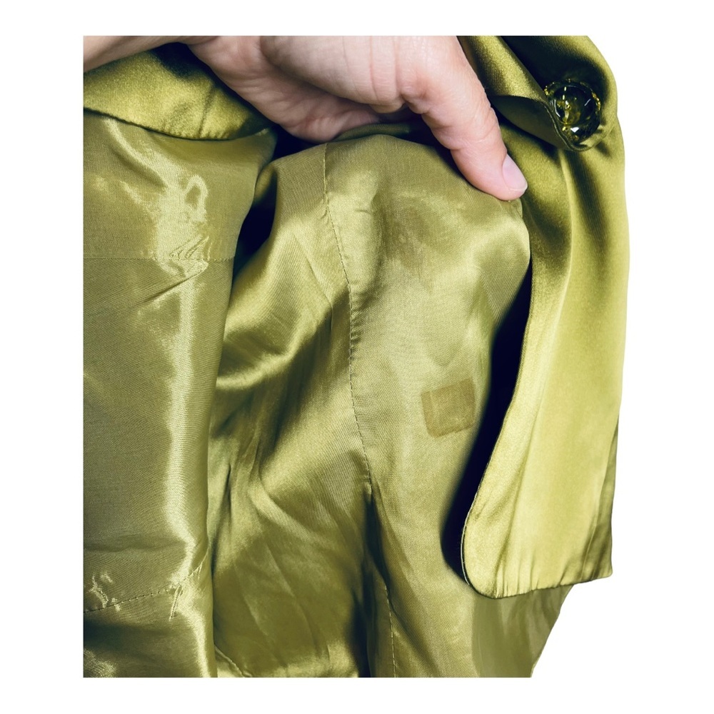Flores & Flores lime green silky jacket - Picture 5 of 6